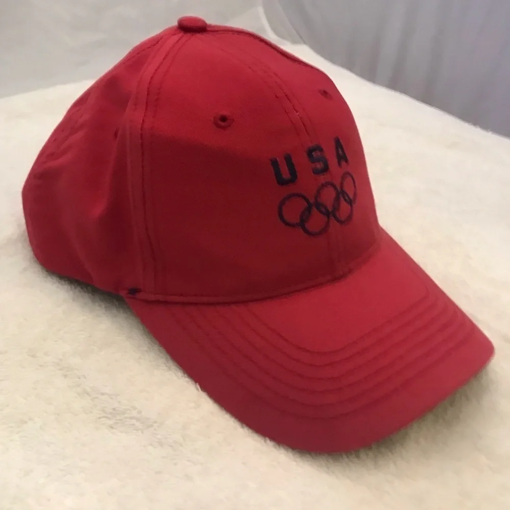 K-Products Adjustable Red USA Olympic Cap